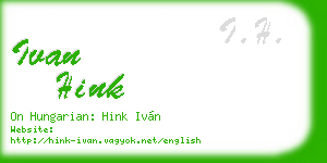 ivan hink business card